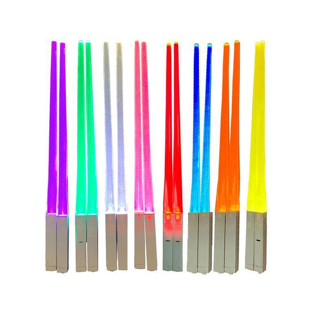 Chopsticks Light Up LED Glowing Light Saber Chop Sticks Reusable Lightup Gifts Aimall