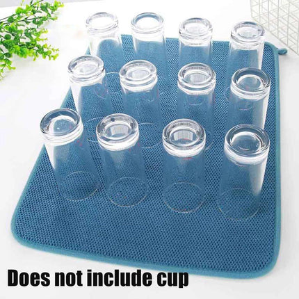 Microfiber Kitchen Drying Mat Absorbent Fast Dry Dish Bowl Cup Drainer Pad