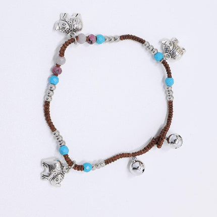Handmade Tibetan Style Bracelet Nepal Copper Natural Stone Beads Jewelry