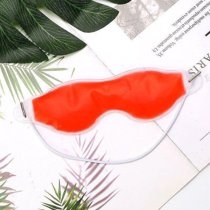 Red Relaxing Gel Eye Mask Cold Pack Warm Hot Heat Ice Cool Pad Puffiness Headache - Aimall