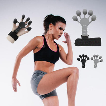 Finger Exerciser Strength Gripper Forearm Trainer Hand Grip Strengthener Therapy - Aimall