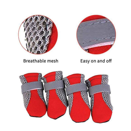 4PCS L Size Anti Slip Waterproof Protective Dog Shoes Rain Boots Pet Socks Booties - Aimall