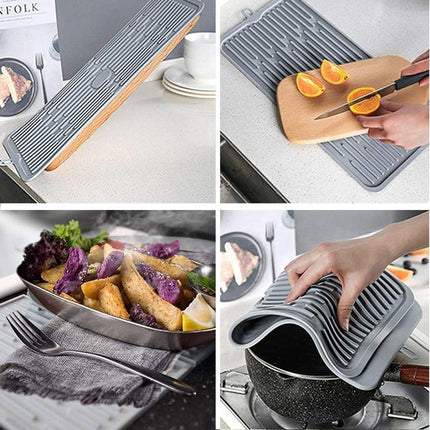 Silicone Drainage Mat Sink Strainer Mat Non Slip Heating Mat Kitchen Drying Pad