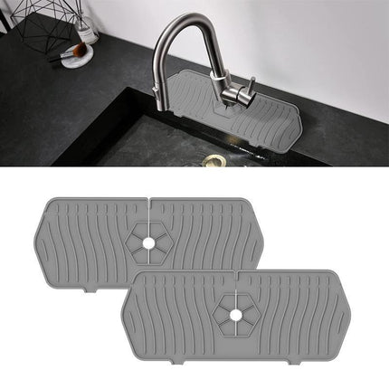 M Size Silicone Faucet Mat Kitchen Protector Faucet Absorbent Mat Sink Splash Guard - Aimall