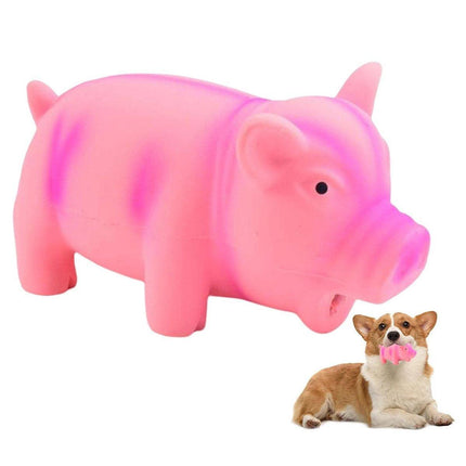 Bite Resistant Latex Pig Dog Toy Sounding Pet Chew Toy for Teething Puppies