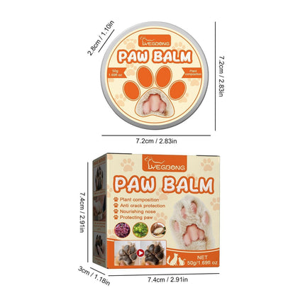 Dogs Cat Paw Balm Cream Pets Natural Lick Safe Dry Skin Cracked Paws Feet Care - Aimall