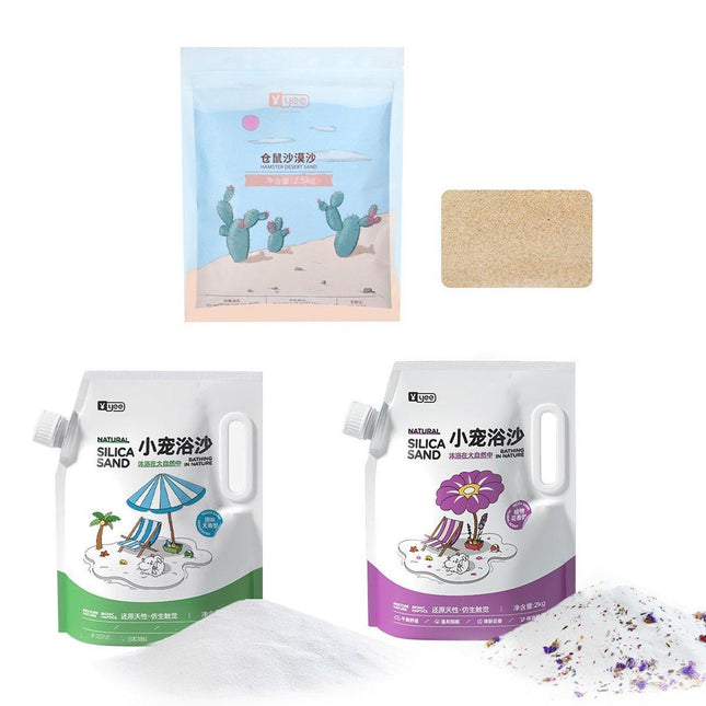Hamster Bath Sand Set Low Dust Urine Sand Deodorizing Toilet Golden Bear Product