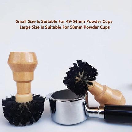 Coffee Basket Brush Coffee Cleaning Brush with Wood Handle for Portafilter Basket