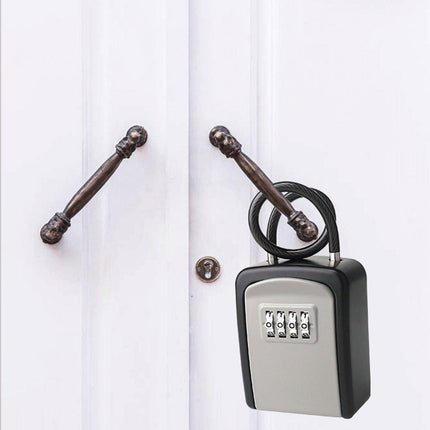 Portable Key Lock Box Hanging Combination Storage Organizer for Home Security