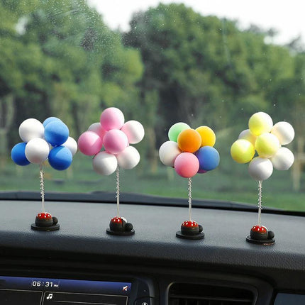 Bobblehead Shaking Head Toys Car Ornaments Car Dashboard Decor Nodding Balloon - Aimall