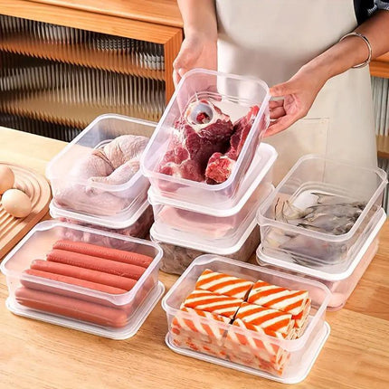 8pcs Refrigerator Storage Organizer Transparent Crisper Box for Home Kitchen