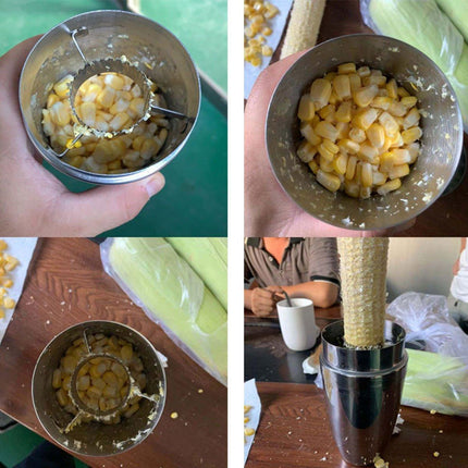 Stainless Steel Corn Peeler Portable Kitchen Tool Rotary Corn Stripper 304 Metal