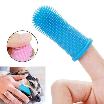 Dog Cat Super Soft Pet Finger Toothbrush Teeth Silicone Brush Care Cleaning - Aimall