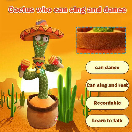 Talking Toy Dancing Cactus Doll Speak Talk Sound Record Repeat Kawaii Funny Toy - Aimall