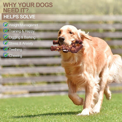 Durable Dog Chew Toy for Teething Nylon Bone Relieves Anxiety Teeth Cleaning Aid