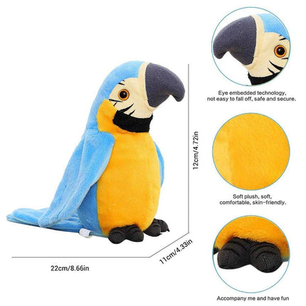 Interactive Talking Electric Plush Parrot for Early Learning and Entertainment