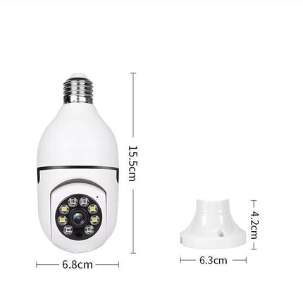 360° Panoramic WiFi IR IP E27 Light Bulb Camera HD Night Smart Home A6 AU