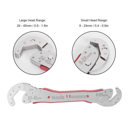 9-45mm Adjustable Wrench Wrench Multifunction Tool Quick Grip Universal Spanner - Aimall