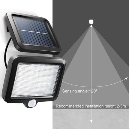 Solar Powered 56 LED Motion Sensor Wall Light 100 COB Indoor Outdoor Garden Lamp