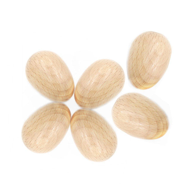 6pcs Musical Percussion Instruments Wooden Egg Shakers Rhythm Rattle For Kid Toy