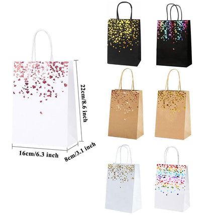 30PCS Kraft Paper Gift Bags Small Love Candy Bags Gold Foil Wedding Party Favors