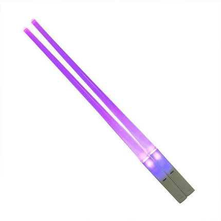 Chopsticks Light Up LED Glowing Light Saber Chop Sticks Reusable Lightup Gifts - Aimall