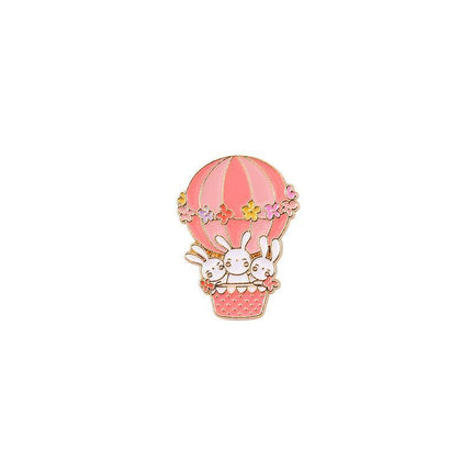 Lovely White Bunny Rabbit Ears Metal Pin