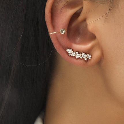 Simple Ear Clips No Piercing Stud Earrings Set Non Pierced Fashion Jewellery
