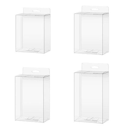 50pcs Transparent Gift Boxes with Hooks Clear Packaging Storage Containers