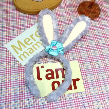 Cute Funny Rabit Headwear Lamb Wool Headband for Girls Kid Headbands Decor Party - Aimall