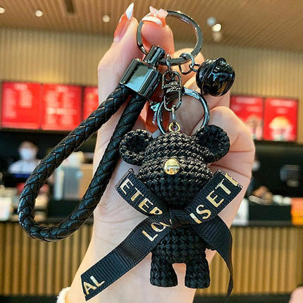 Rabbit/Bear Doll Accessories Car Key Ring Keyring Ornaments Bear Keychain - Aimall