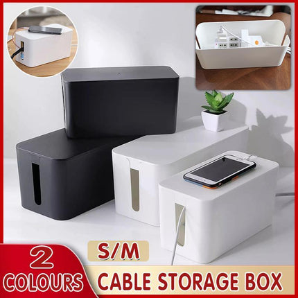 Large Cable Wire Storage Box Case Cord Management Socket Safety Tidy Organizer - Aimall