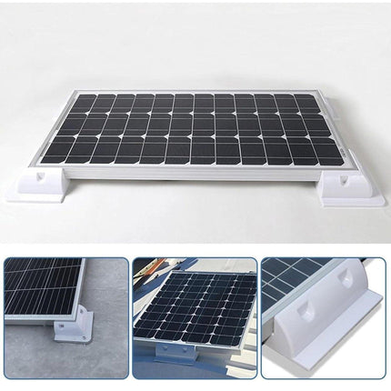 4x Solar Panel Mounting Bracket White Black Corner Set Kit Entry Caravan Boat