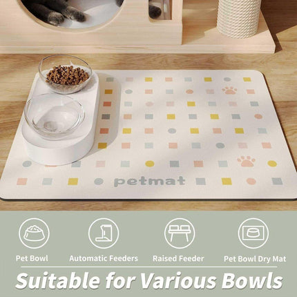 Pet Feeding Mat Dogs Cats Absorbent Non Slip Pet Placemat Waterproof Mat