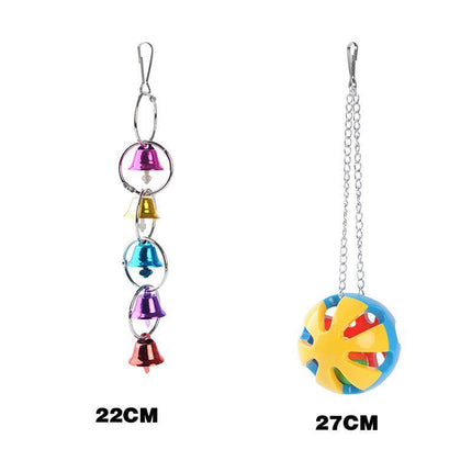 5PCS Parrot Hanging Swing Bird Toy Harness Cage Ladder Parakeet Cockatiel Budgie - Aimall