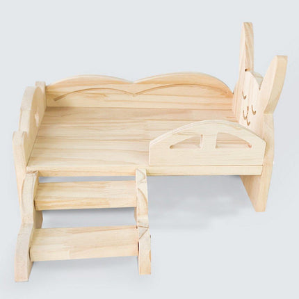 Wooden Rabbit Bed Small Animal Pet Cot Durable Sleeping Platform for Indoor Use