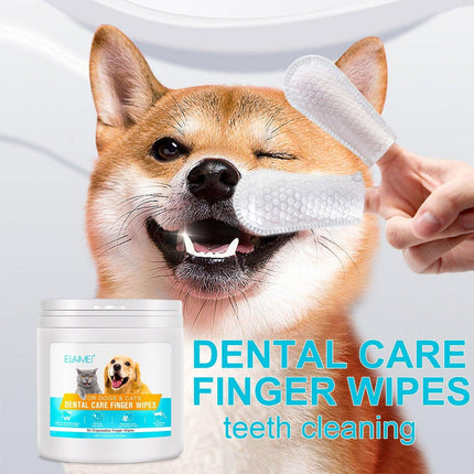 50pcs Pet Teeth Cleaning Finger Set Dog and Cat Oral Care Tool Teeth Cleaning