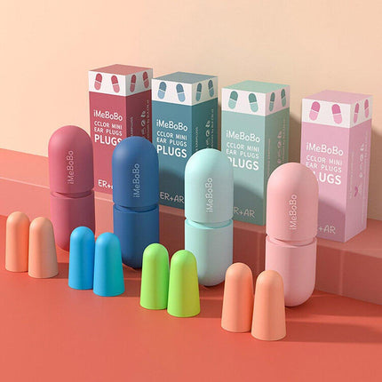 1/2/4 Pairs Soundproof Capsule Earplugs Noise Reduction Ear Plugs for Sleeping