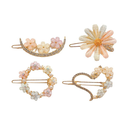 Women Girls Hair Clip Rhinestone Crystal Hairpin Barrette Slide Clips Grip Gift - Aimall