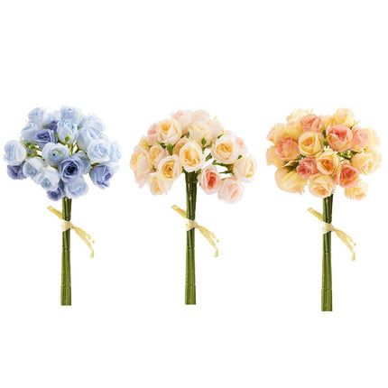 2pcs Artificial Rose Bouquet Valentines Day Gift Fake Flowers Wedding Decor