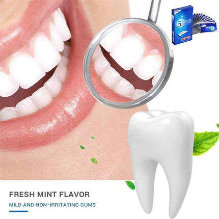 5D Teeth Whitening Strips Pro Safe White Tooth Clean Gel Bleach Dental Strength - Aimall