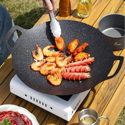 Korean Nonstick BBQ Grill Pan for Stovetop Barbecue Portable Hot Plate Outdoor - Aimall