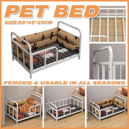 Durable Dog Kennel Bed Frame Raised Pet Bed for Small and Large Dogs Outdoor Use