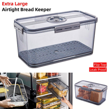 Large Refrigerator Fresh Keeping Box Sealed Kitchen Storage Transparent Box