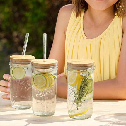 Clear Glass Straws Heat Resistant Juice Milk Straws Creative Style Reusable