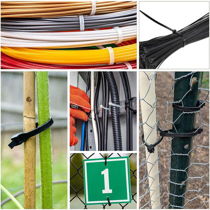 100-1000X Cable Ties Zip Ties Nylon UV Stabilised Plastic Electrical Bulk Wire Tie - Aimall