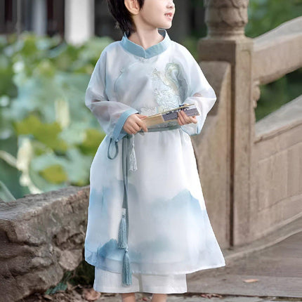 Traditional Tang Suit Chinese Hanfu for Boys in Classic Style