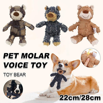 Puppy Squeaky Plush Toy Small Dog Chew Soft Bear Pet Companion