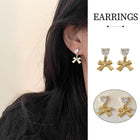 High-End Bow Earrings for Women Elegant Simple Fashion Jewelry Niche Design