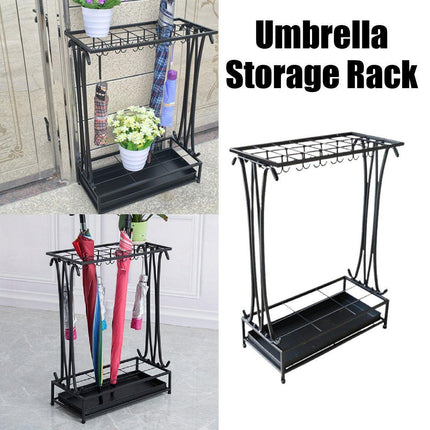 Home Umbrella Storage Rack Stand Organiser for Rain Gear Entryway Umbrella Shelf